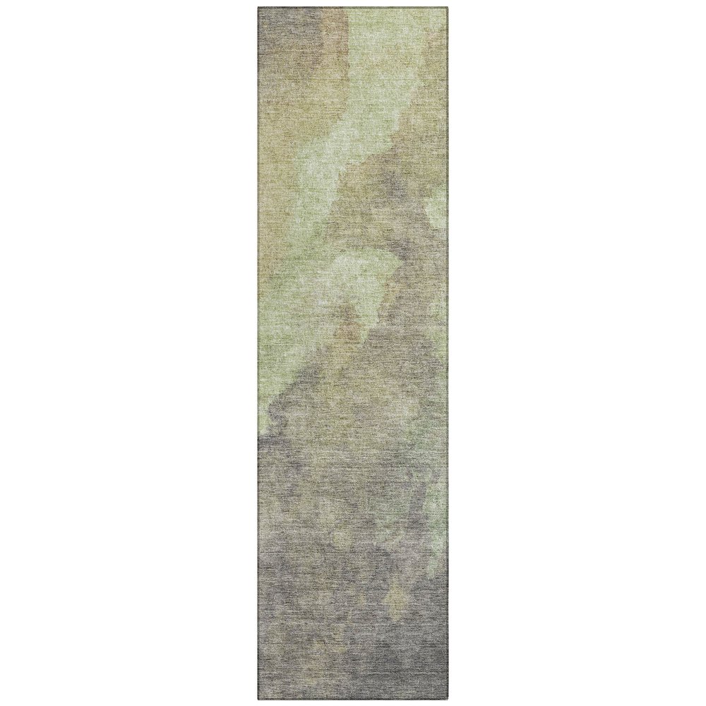 Machine Washable Indoor/Outdoor Chantille Aloe 2'3" x 7'6" Runner Rug. Picture 1