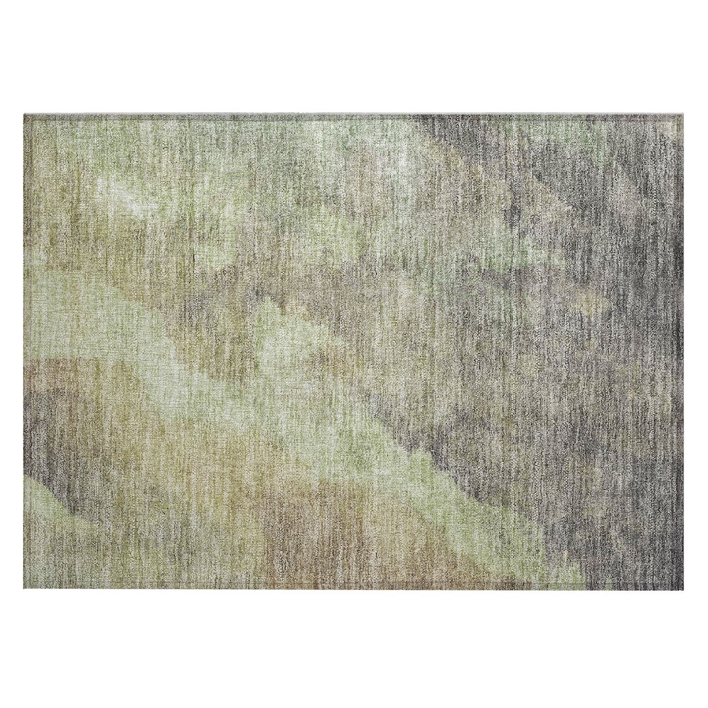 Machine Washable Indoor/Outdoor Chantille Aloe 1'8" x 2'6" Rug. Picture 1