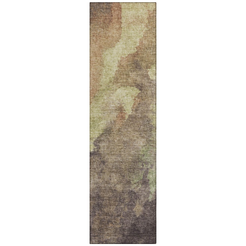 Machine Washable Indoor/Outdoor Chantille Mocha 2'3" x 7'6" Runner Rug. Picture 1