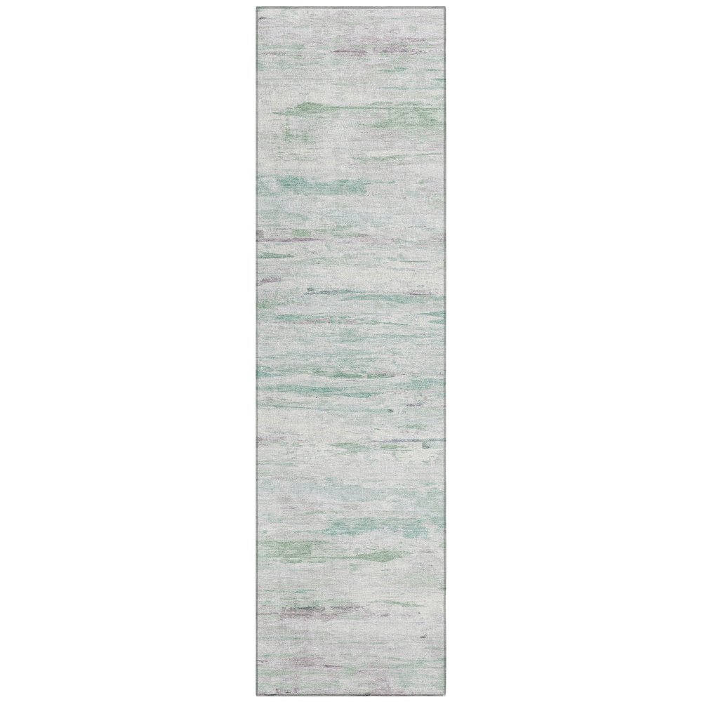 Machine Washable Indoor/Outdoor Chantille Aloe 2'3" x 7'6" Runner Rug. Picture 1