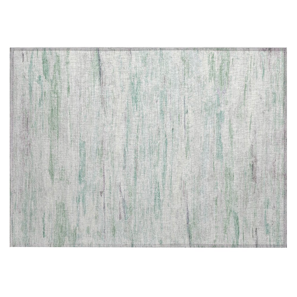 Machine Washable Indoor/Outdoor Chantille Aloe 1'8" x 2'6" Rug. Picture 1