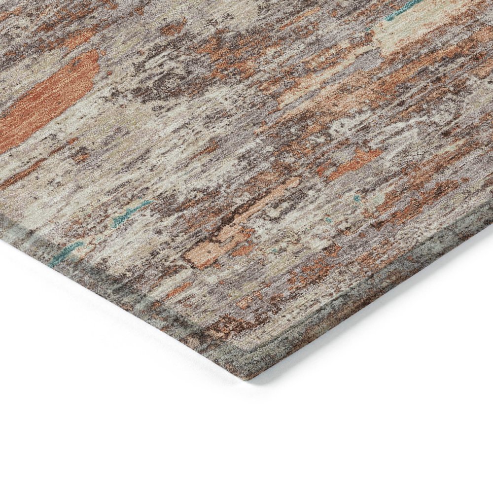 Machine Washable Indoor/Outdoor Chantille Terracotta 1'8" x 2'6" Rug. Picture 3