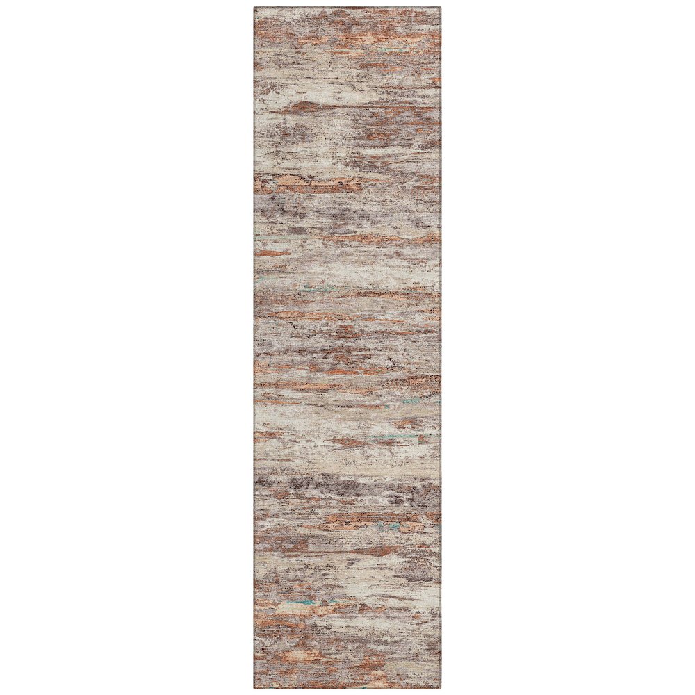 Machine Washable Indoor/Outdoor Chantille Terracotta 2'3" x 7'6" Runner Rug. Picture 1