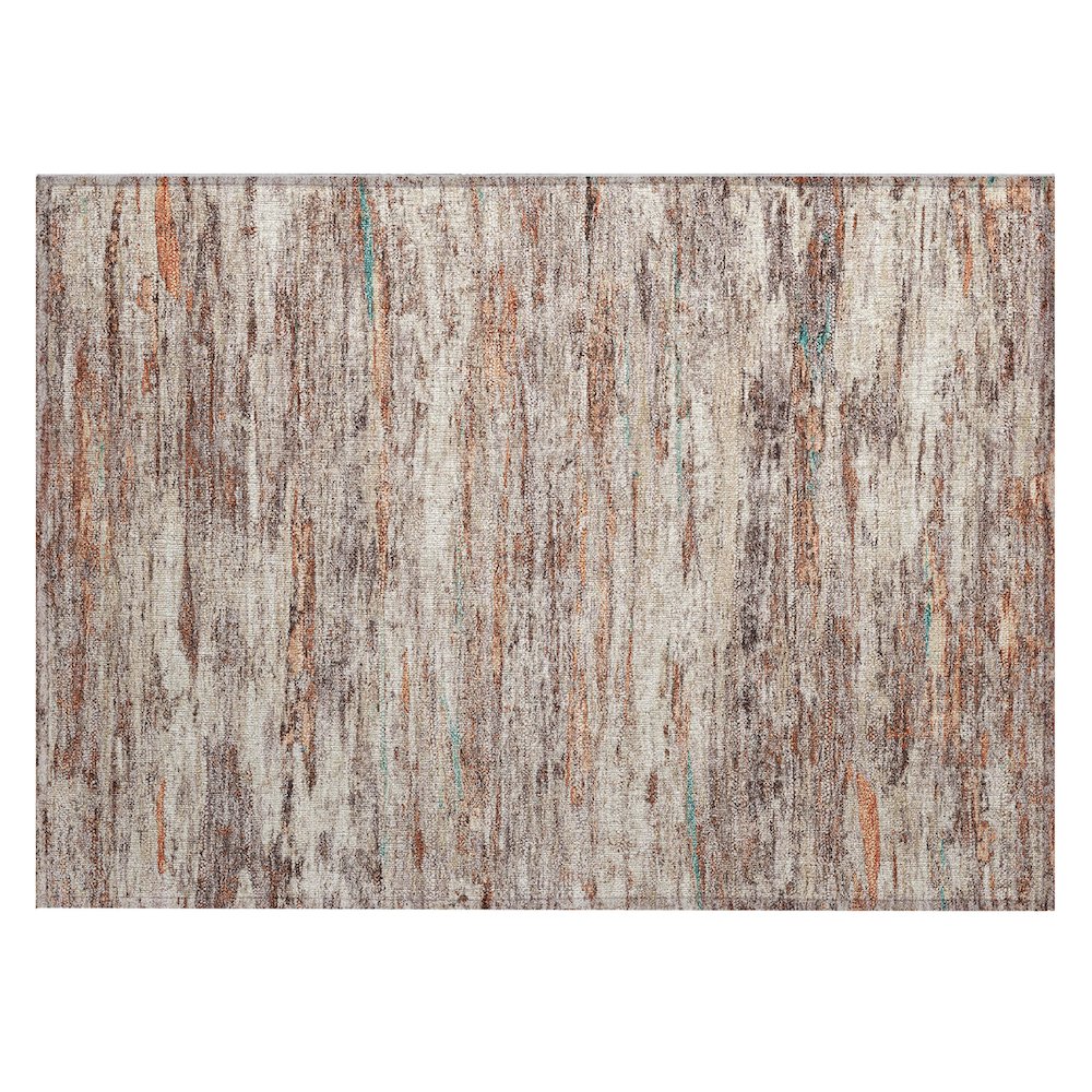 Machine Washable Indoor/Outdoor Chantille Terracotta 1'8" x 2'6" Rug. Picture 1
