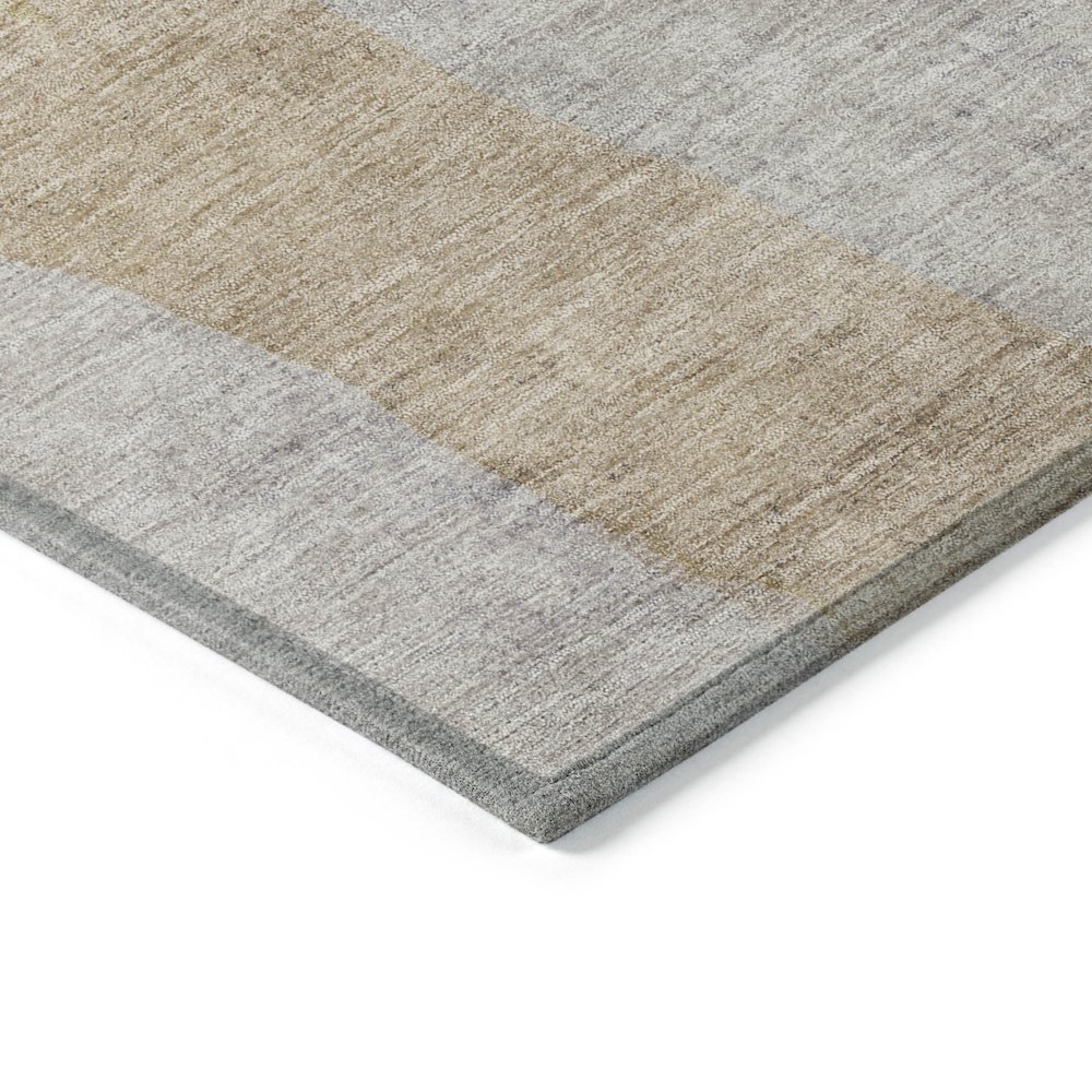 Machine Washable Indoor/Outdoor Chantille Beige 1'8" x 2'6" Rug. Picture 3