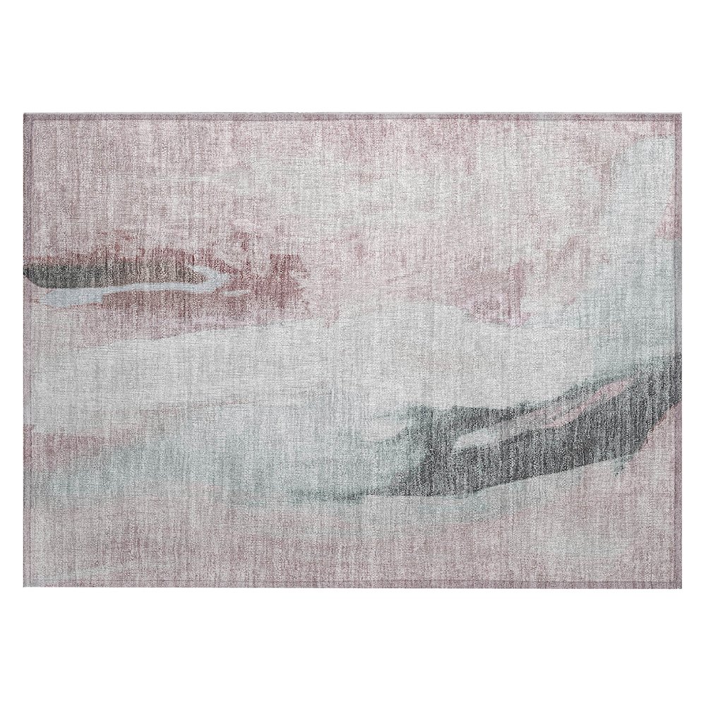 Machine Washable Indoor/Outdoor Chantille Blush 1'8" x 2'6" Rug. Picture 1