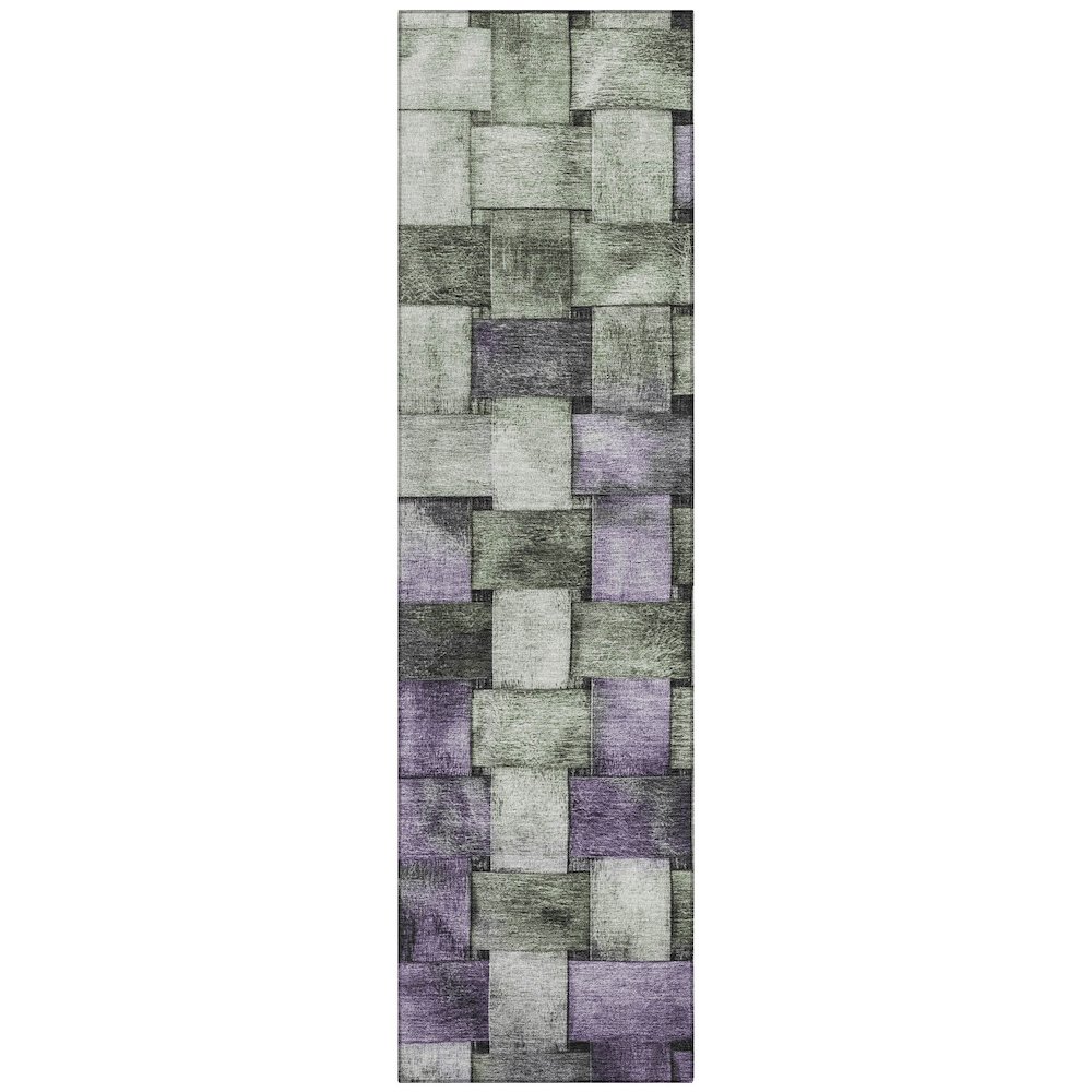 Machine Washable Indoor/Outdoor Chantille Sage 2'3" x 7'6" Runner Rug. Picture 1
