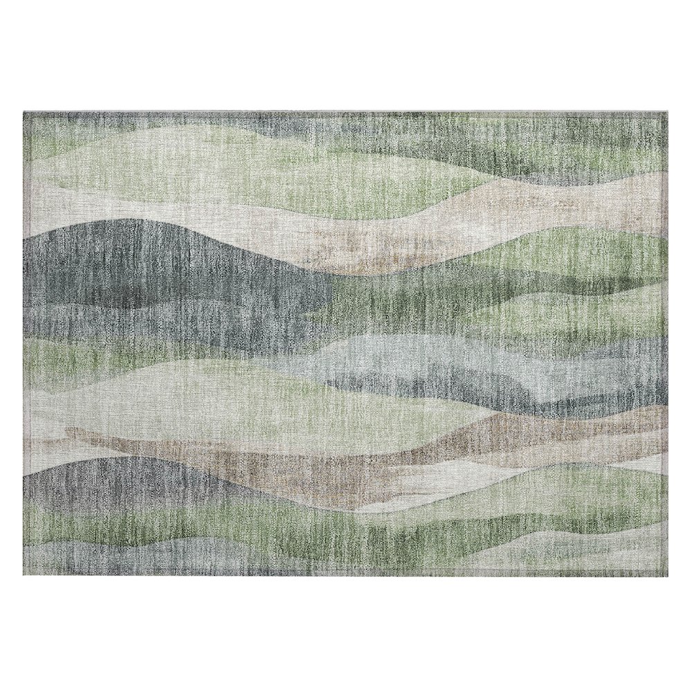 Machine Washable Indoor/Outdoor Chantille Fern 1'8" x 2'6" Rug. Picture 1