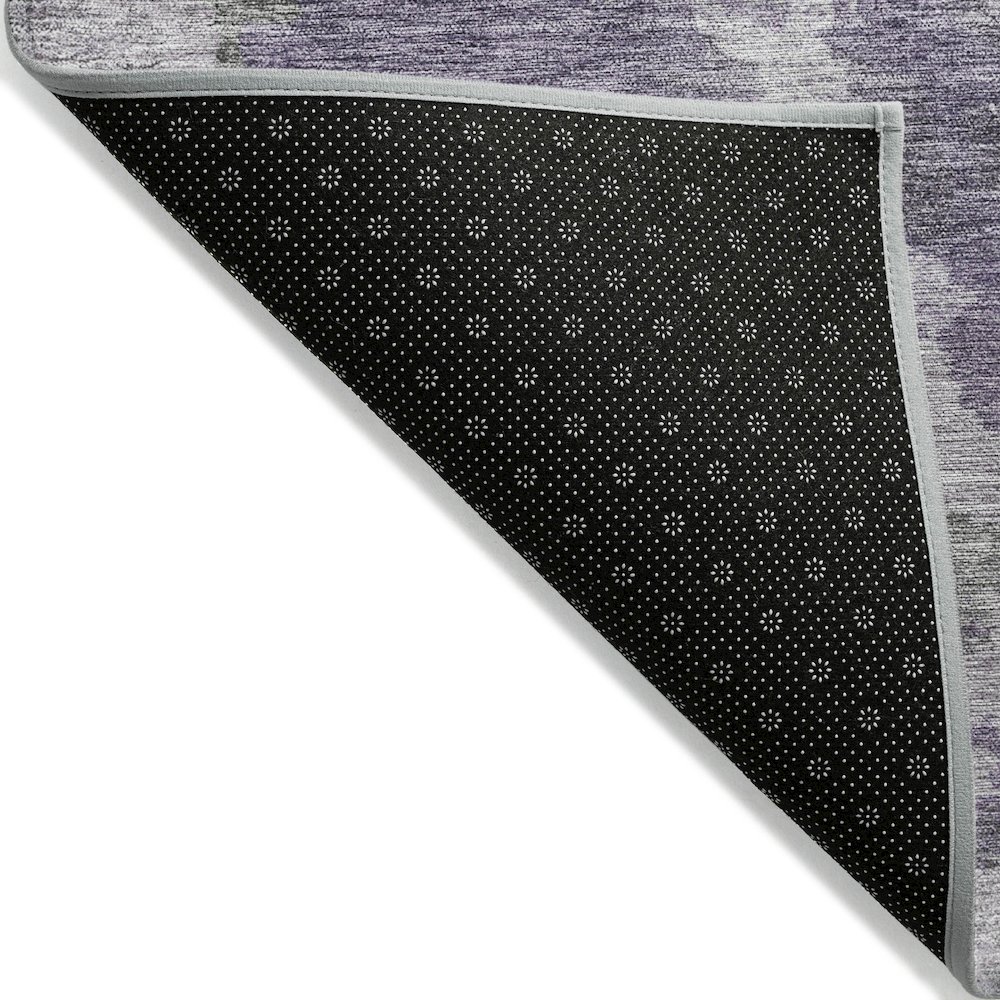 Machine Washable Indoor/Outdoor Chantille Purple 1'8" x 2'6" Rug. Picture 2