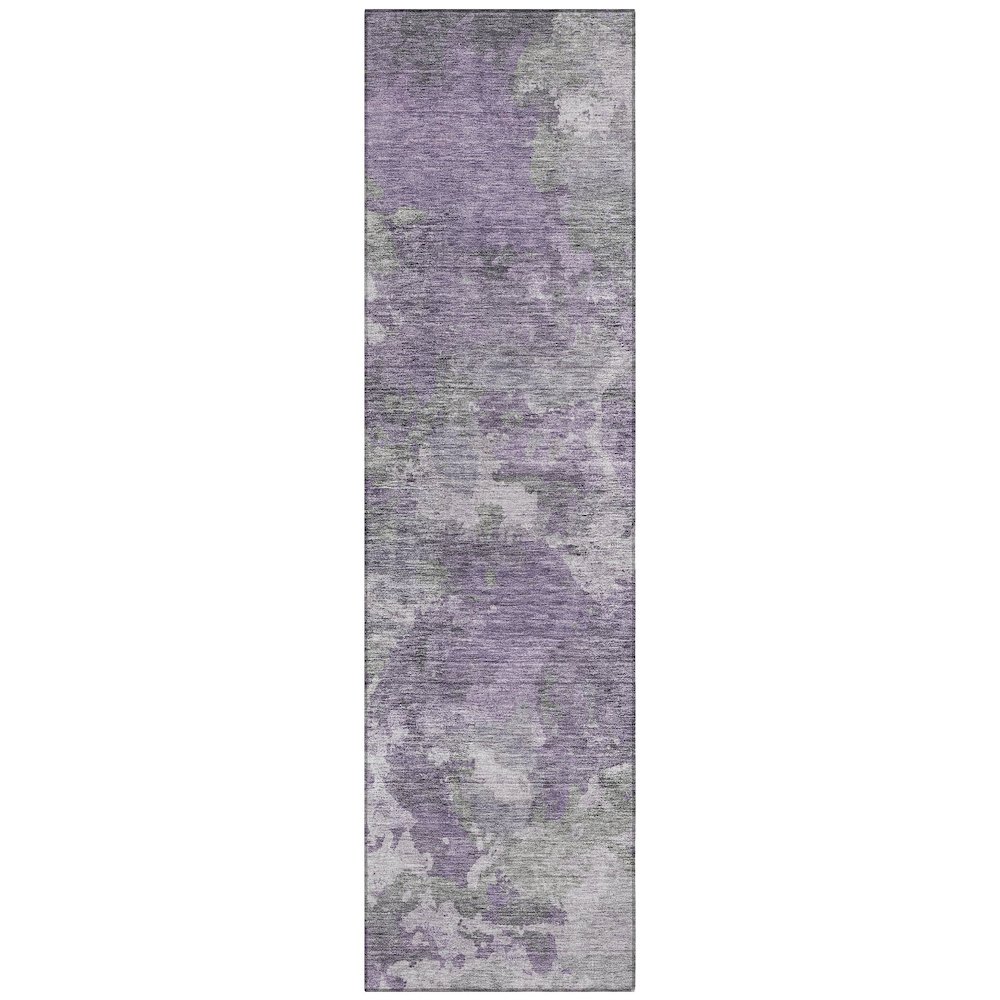 Machine Washable Indoor/Outdoor Chantille Purple 2'3" x 7'6" Runner Rug. Picture 1