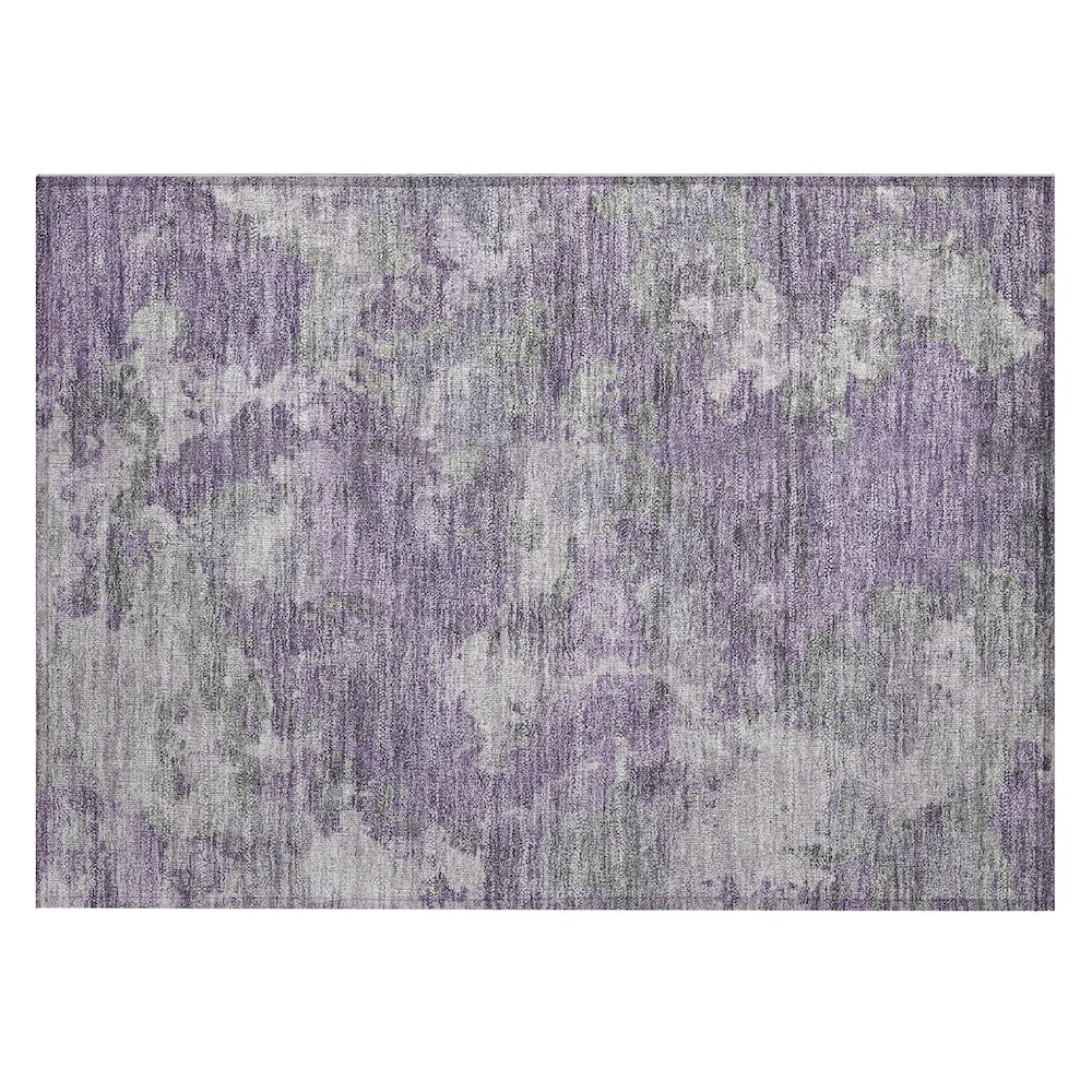 Machine Washable Indoor/Outdoor Chantille Purple 1'8" x 2'6" Rug. Picture 1