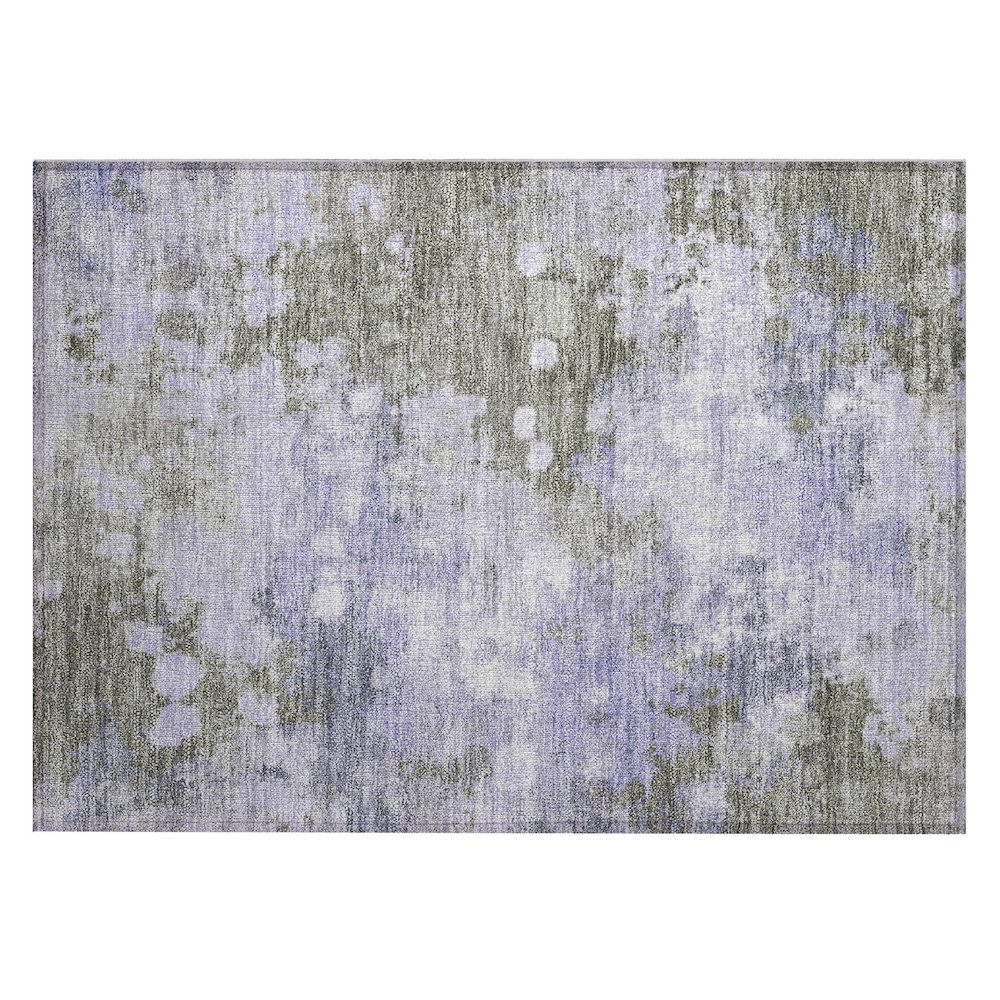 Machine Washable Indoor/Outdoor Chantille Lavender 1'8" x 2'6" Rug. Picture 1