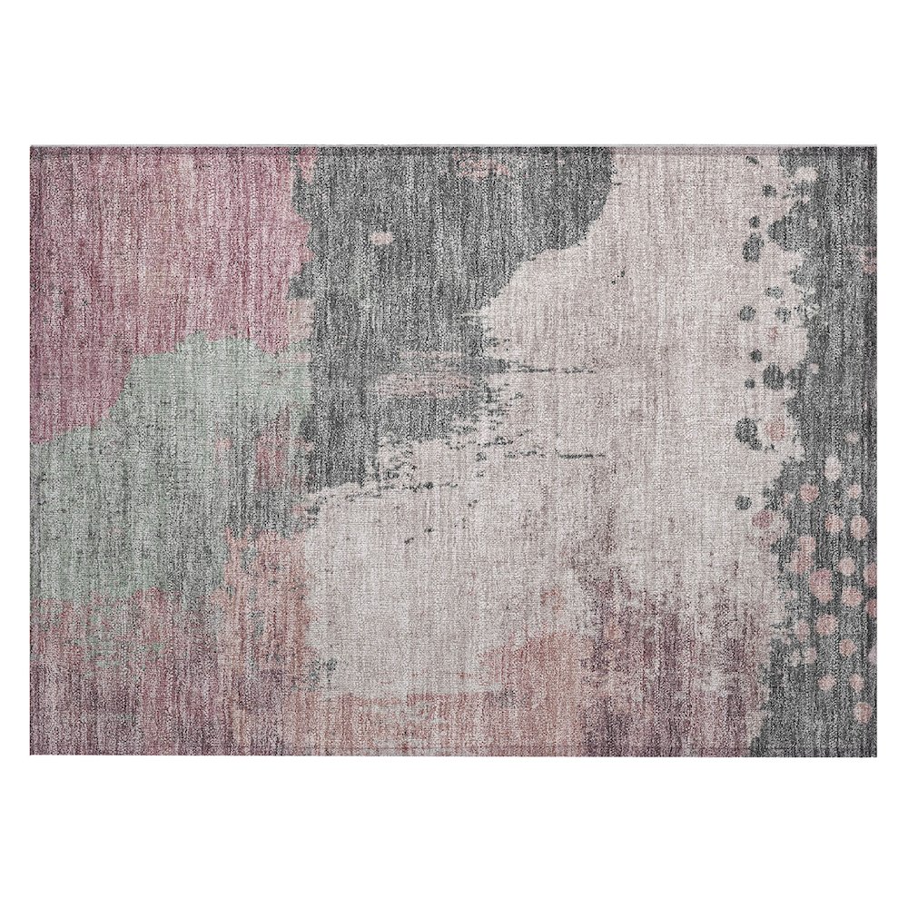 Machine Washable Indoor/Outdoor Chantille Blush 1'8" x 2'6" Rug. Picture 1