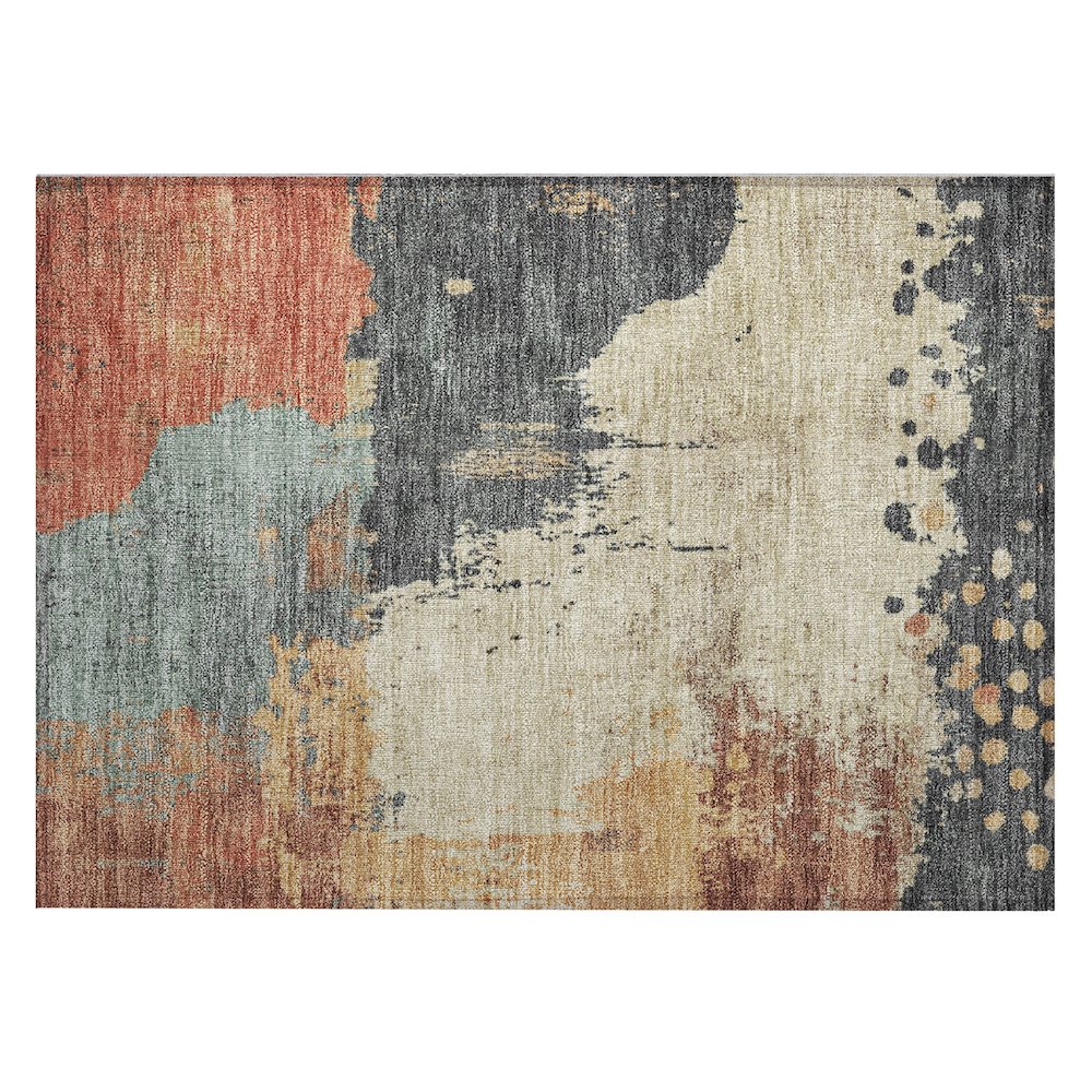 Machine Washable Indoor/Outdoor Chantille Paprika 1'8" x 2'6" Rug. Picture 1