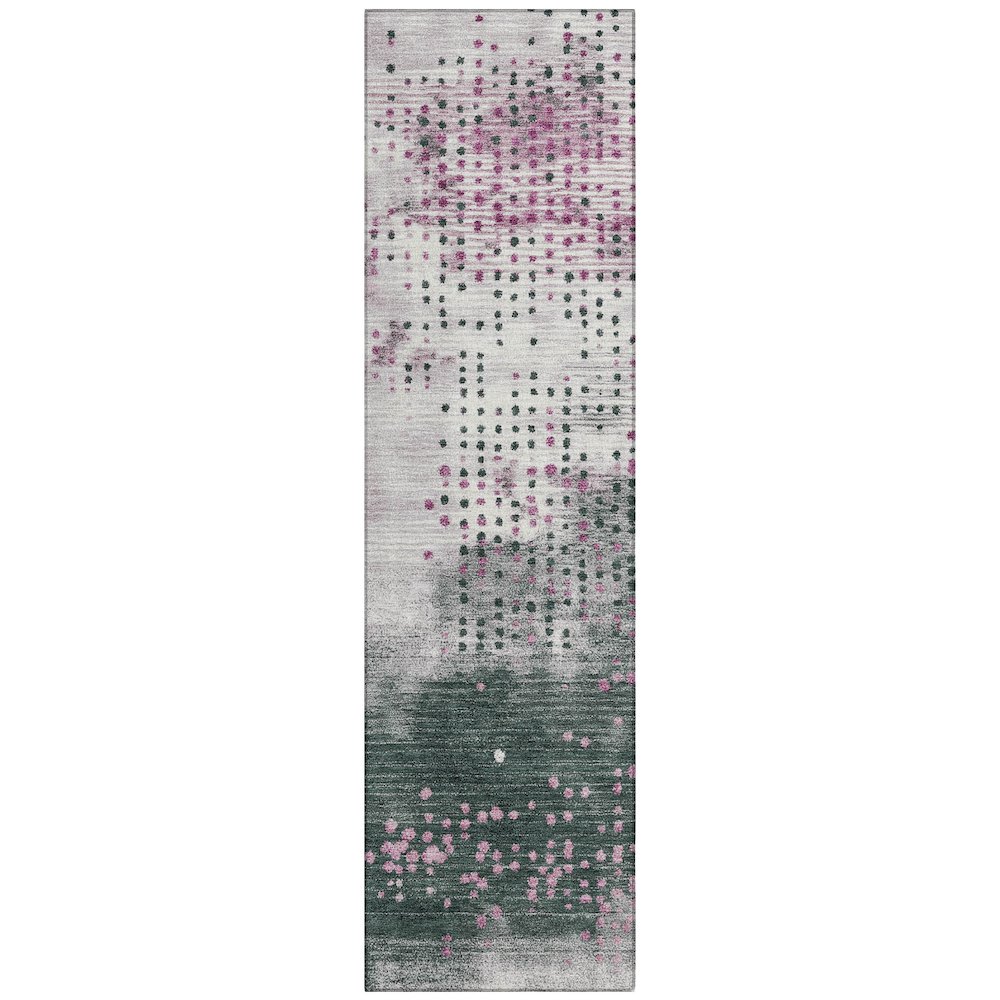 Machine Washable Indoor/Outdoor Chantille Blush 2'3" x 7'6" Runner Rug. Picture 1