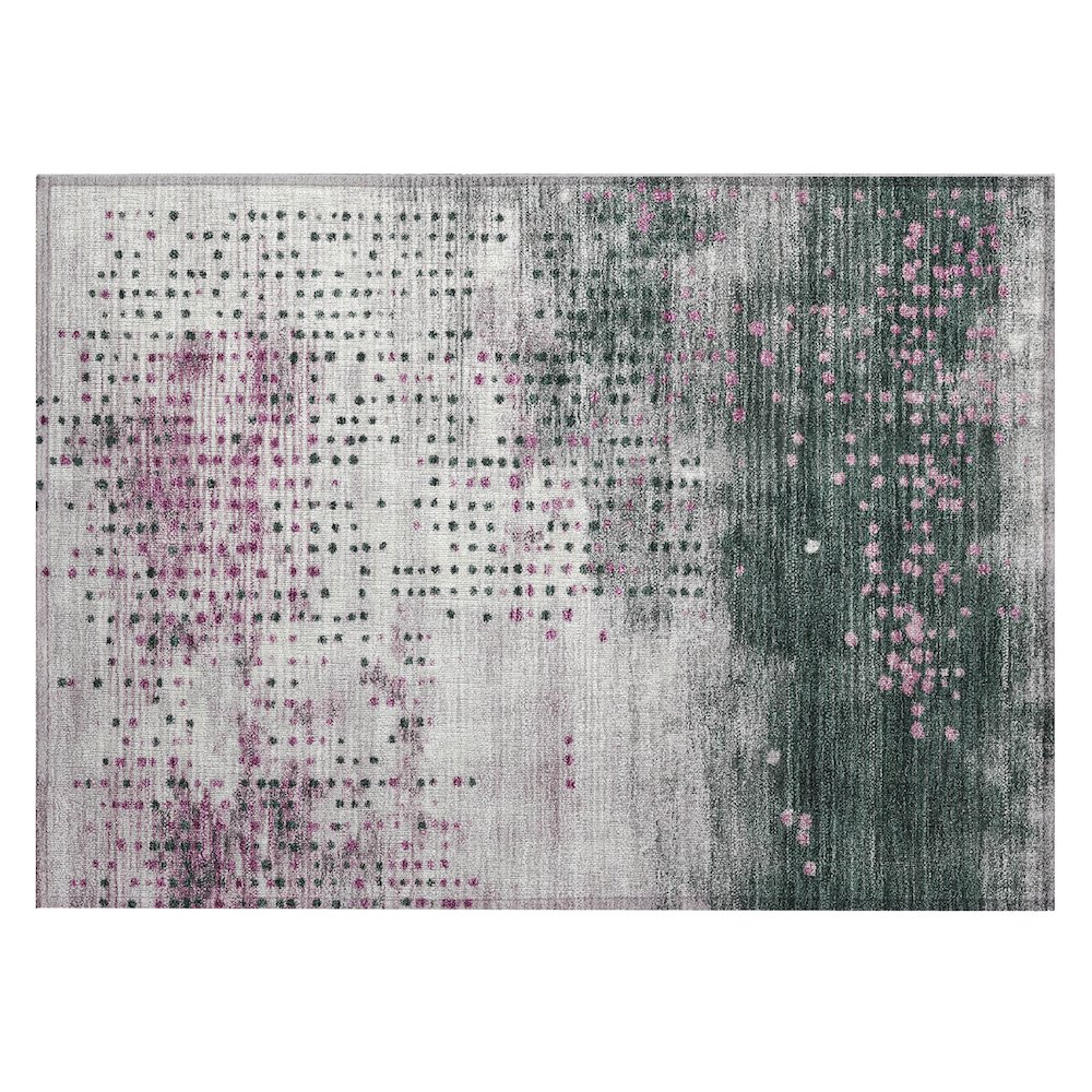 Machine Washable Indoor/Outdoor Chantille Blush 1'8" x 2'6" Rug. Picture 1