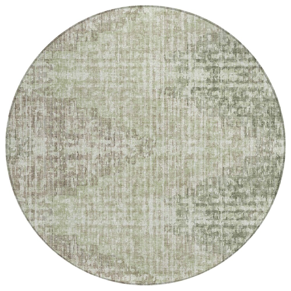 Machine Washable Indoor/Outdoor Chantille Fern 8' x 8' Round Rug. Picture 1