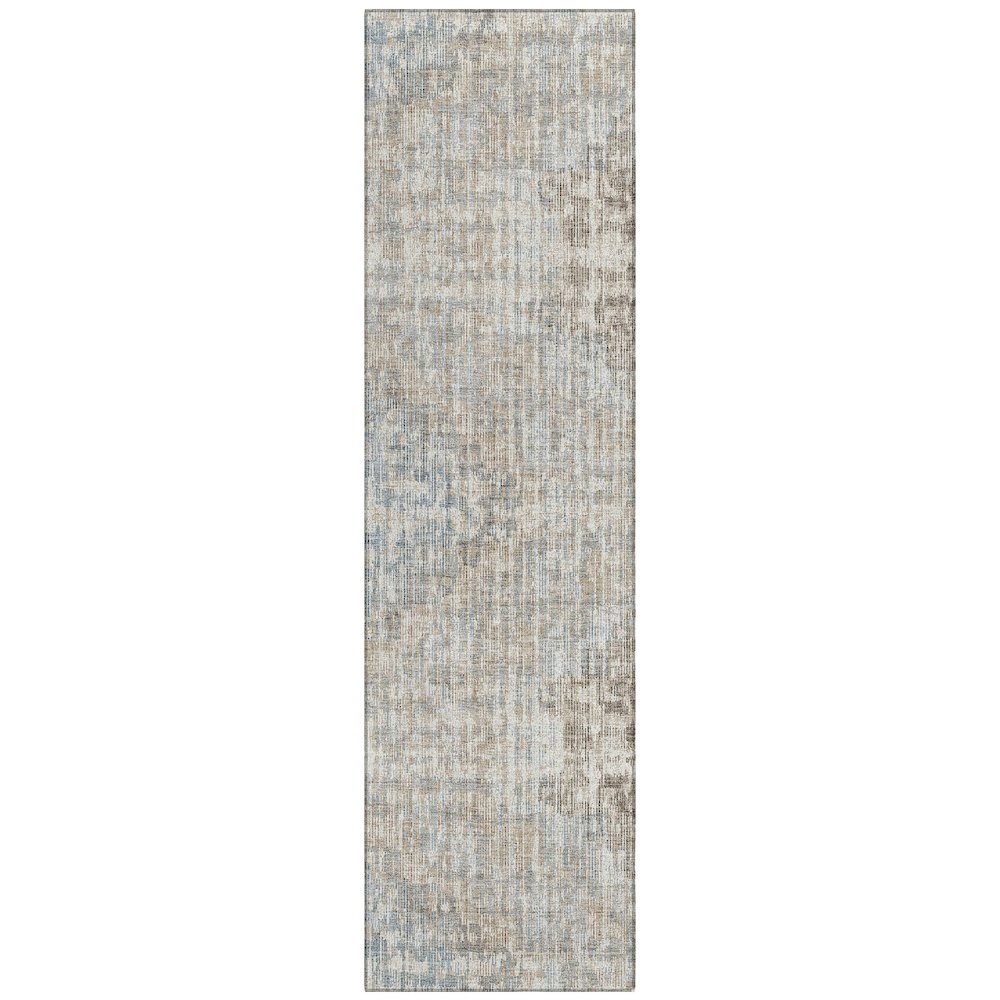 Machine Washable Indoor/Outdoor Chantille Putty 2'3" x 7'6" Runner Rug. Picture 1