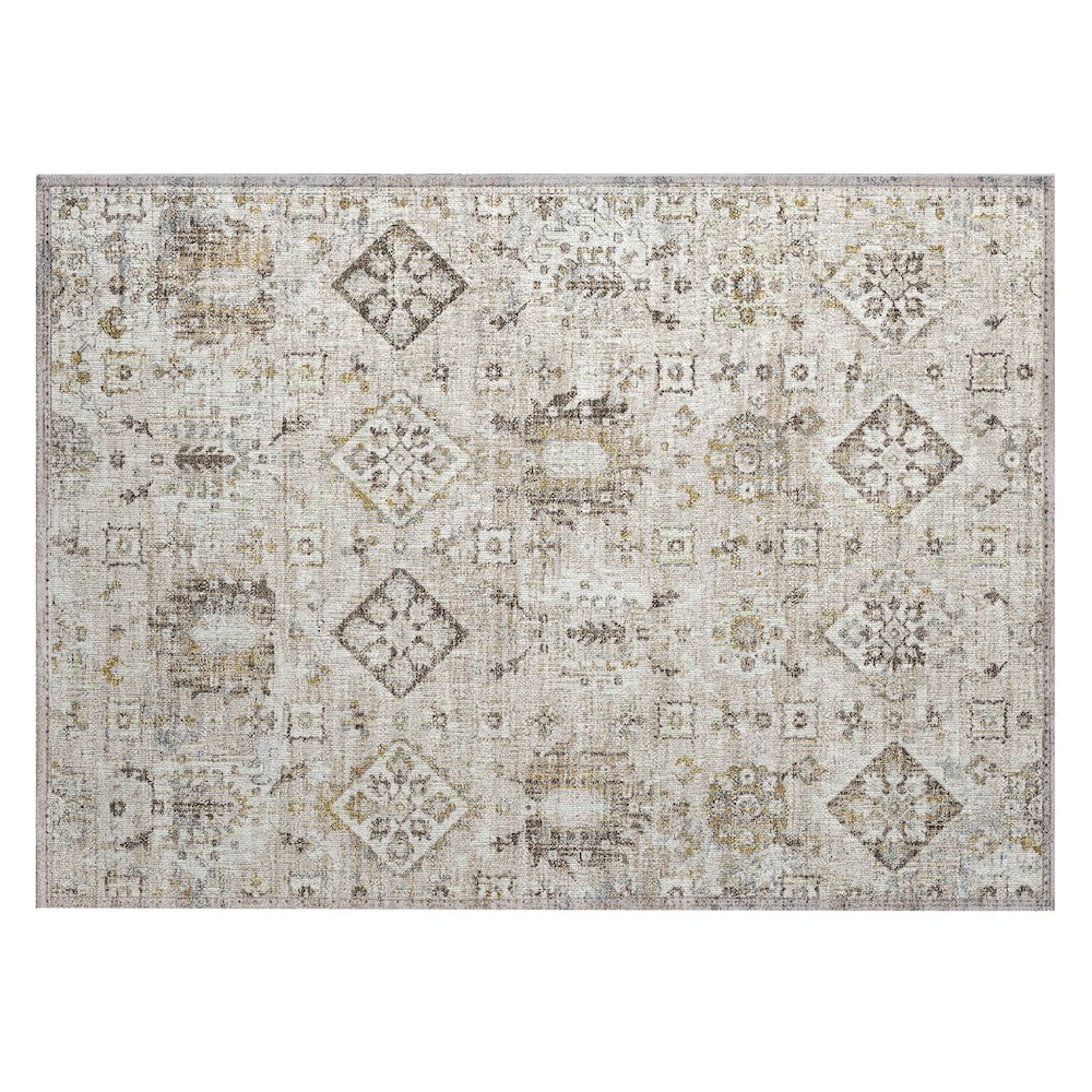 Machine Washable Indoor/Outdoor Chantille Linen 1'8" x 2'6" Rug. Picture 1