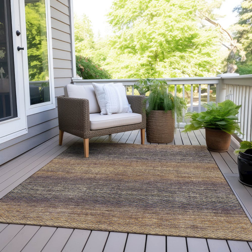 Machine Washable Indoor/Outdoor Chantille Eggplant 2'6" x 3'10" Rug. Picture 8
