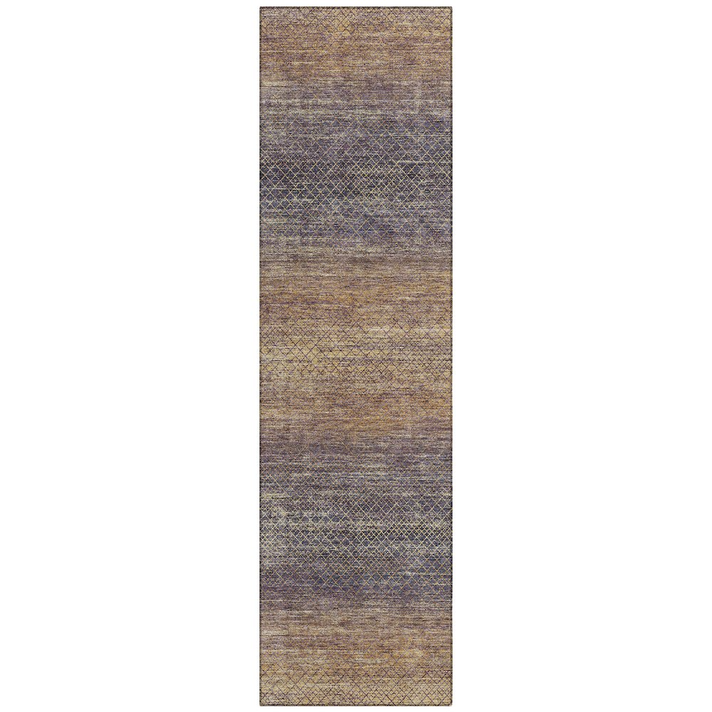 Machine Washable Indoor/Outdoor Chantille Eggplant 2'3" x 7'6" Runner Rug. Picture 1