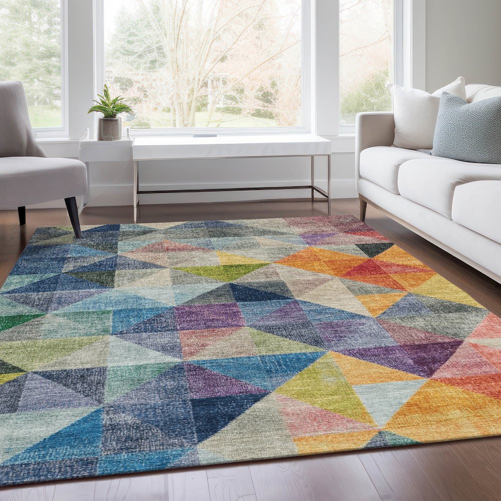 Machine Washable Indoor/Outdoor Chantille Putty 2'6" x 3'10" Rug. Picture 6