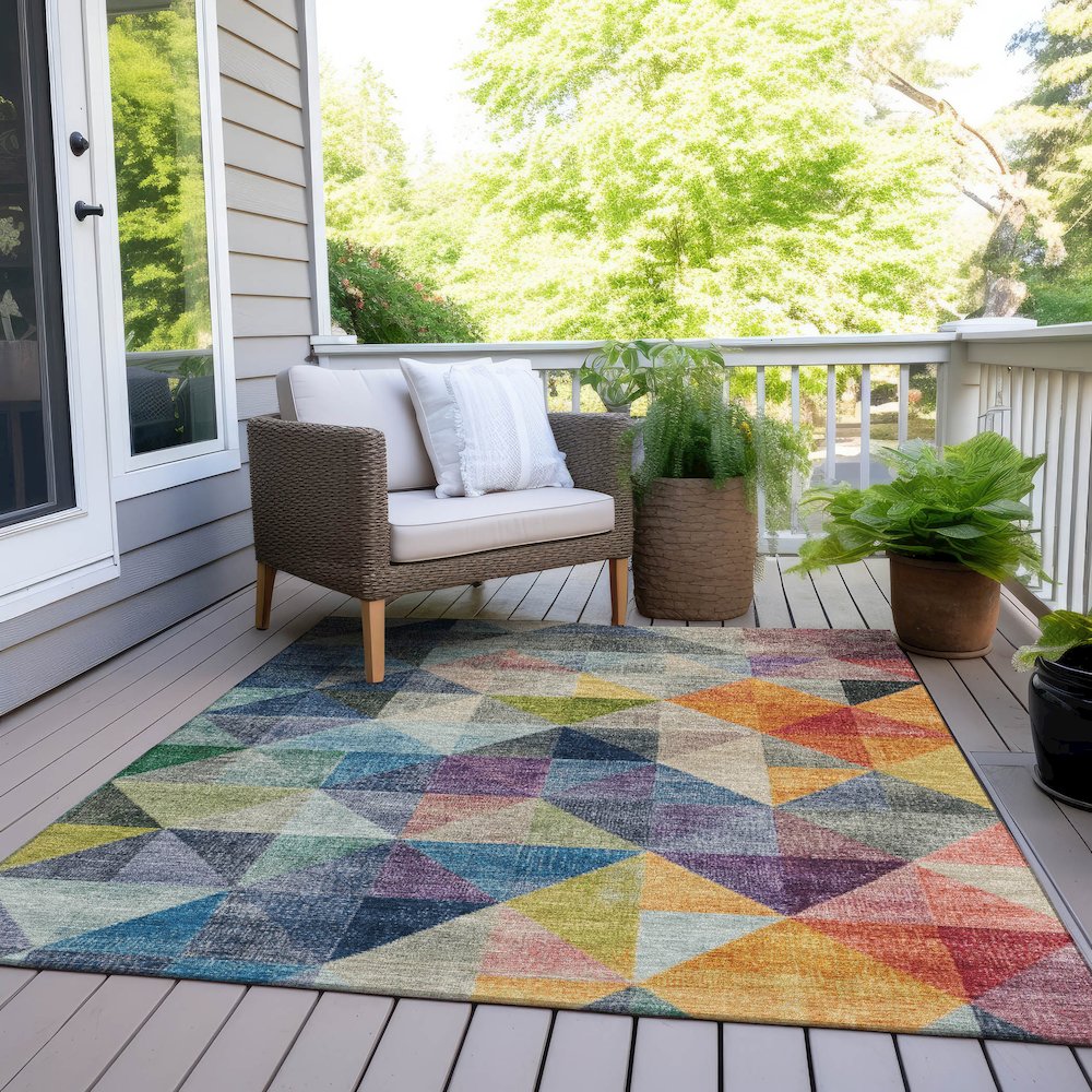 Machine Washable Indoor/Outdoor Chantille Putty 2'6" x 3'10" Rug. Picture 8
