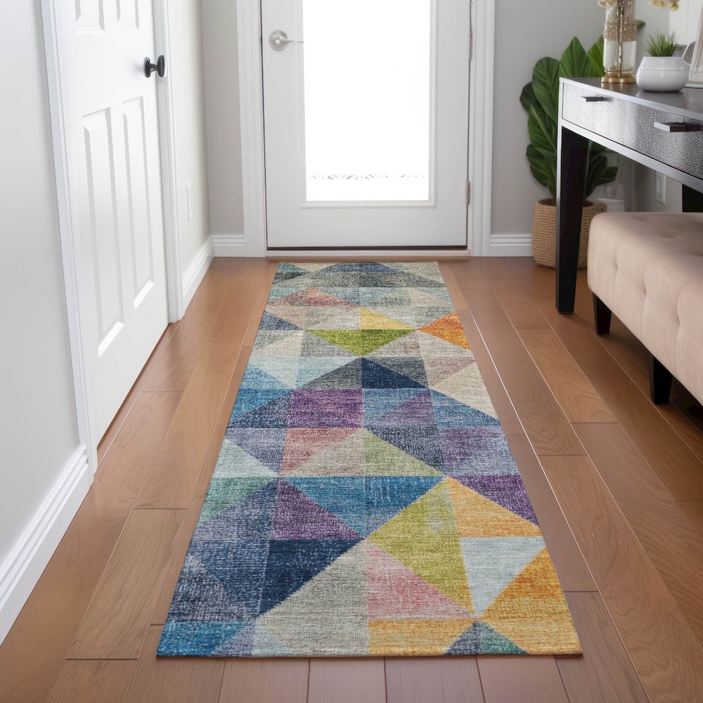 Machine Washable Indoor/Outdoor Chantille Putty 2'3" x 7'6" Runner Rug. Picture 5