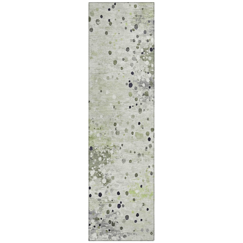 Machine Washable Indoor/Outdoor Chantille Aloe 2'3" x 7'6" Runner Rug. Picture 1