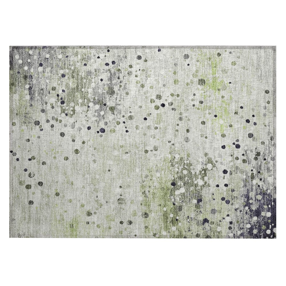 Machine Washable Indoor/Outdoor Chantille Aloe 1'8" x 2'6" Rug. Picture 1