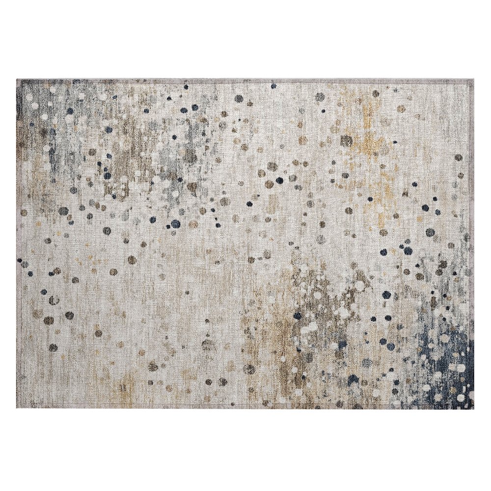 Machine Washable Indoor/Outdoor Chantille Ivory 1'8" x 2'6" Rug. Picture 1