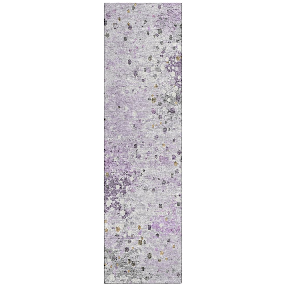 Machine Washable Indoor/Outdoor Chantille Lavender 2'3" x 7'6" Runner Rug. Picture 1