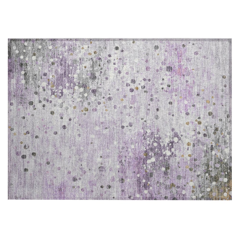 Machine Washable Indoor/Outdoor Chantille Lavender 1'8" x 2'6" Rug. Picture 1