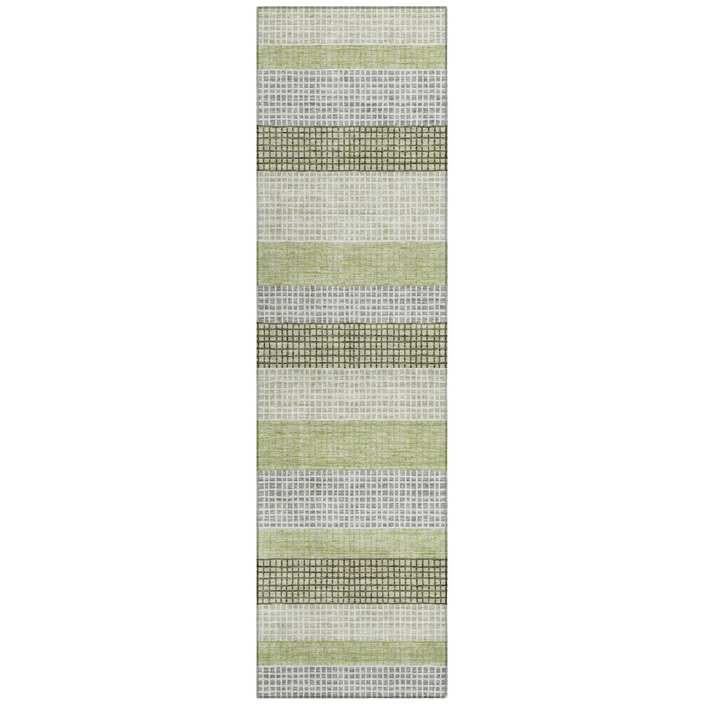 Machine Washable Indoor/Outdoor Chantille Aloe 2'3" x 7'6" Runner Rug. Picture 1