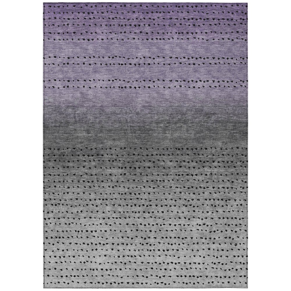 Machine Washable Indoor/Outdoor Chantille Purple 2'6" x 3'10" Rug. Picture 1
