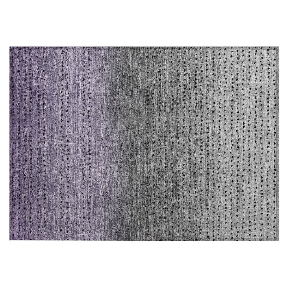 Machine Washable Indoor/Outdoor Chantille Purple 1'8" x 2'6" Rug. Picture 1