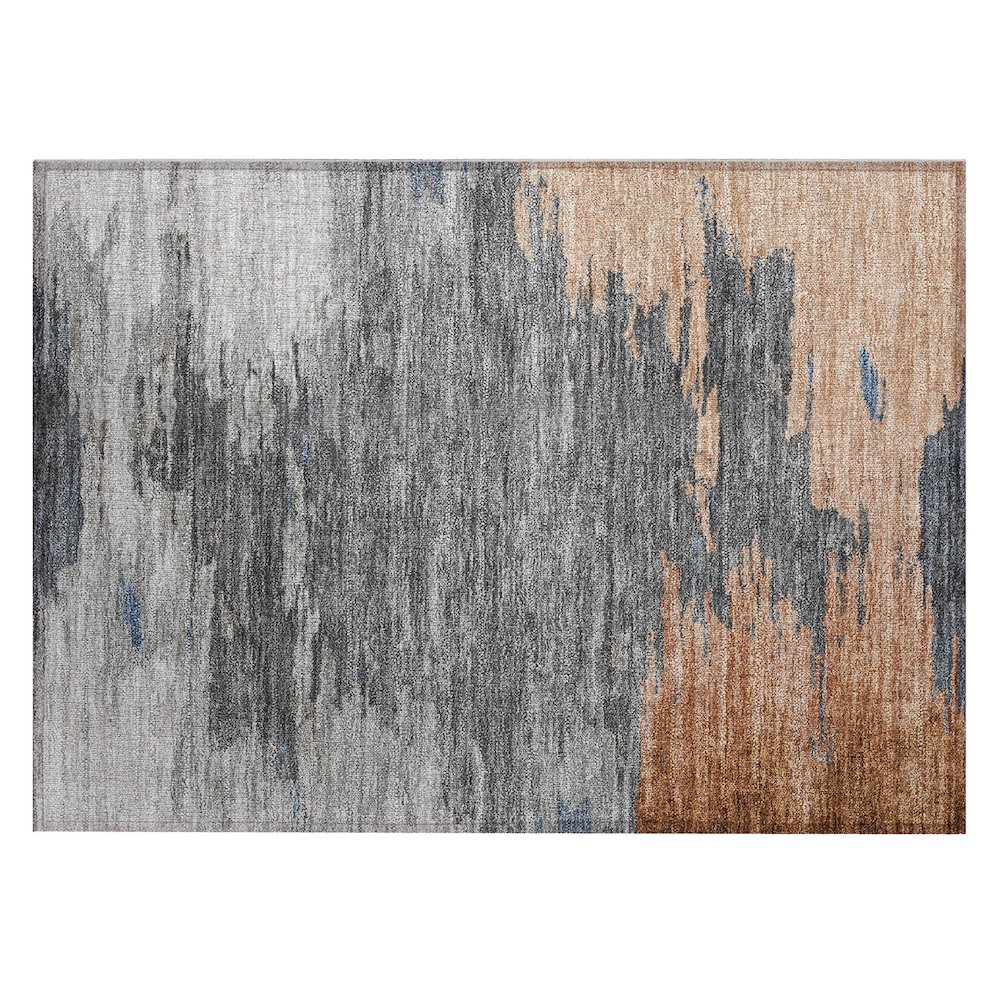 Machine Washable Indoor/Outdoor Chantille Paprika 1'8" x 2'6" Rug. Picture 1