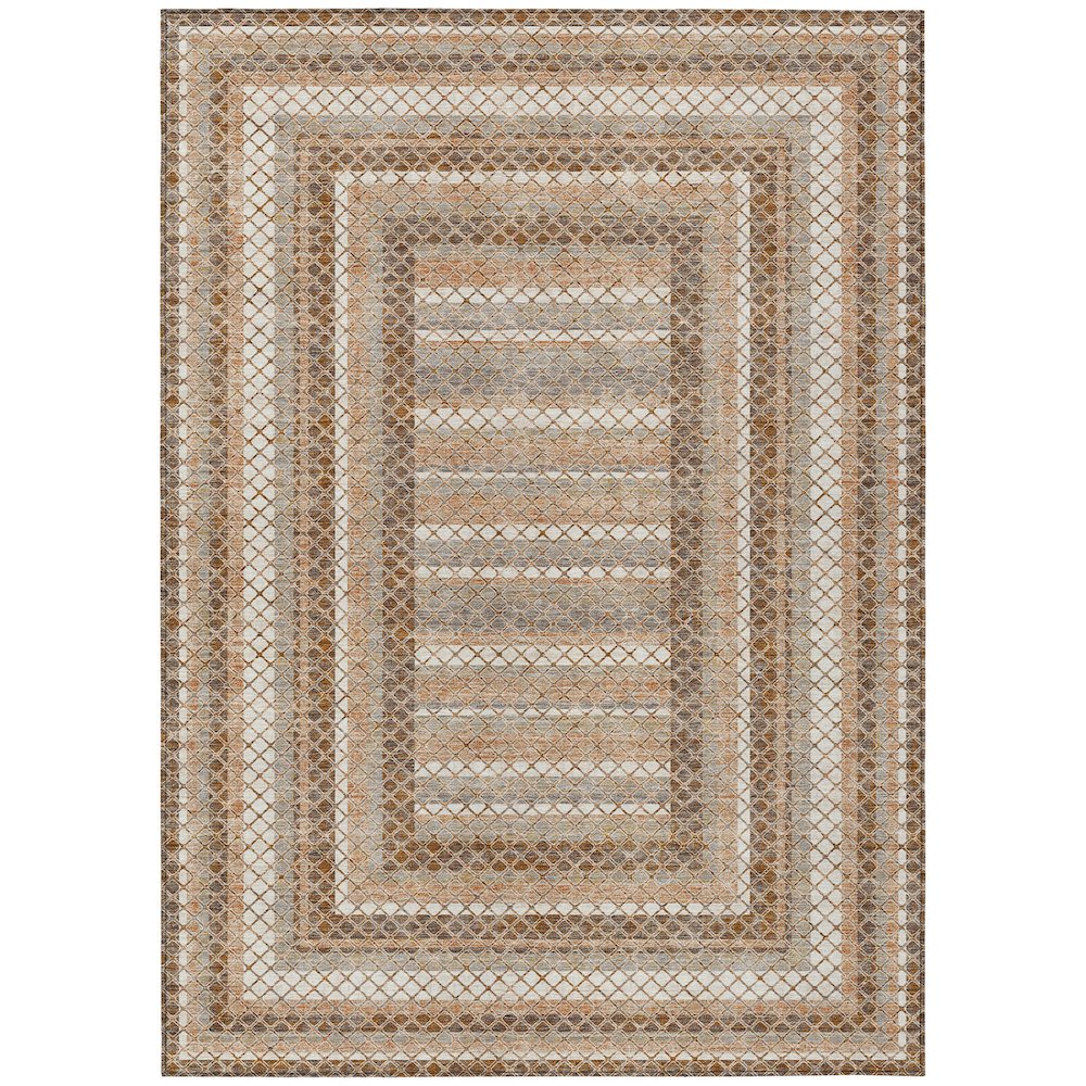 Machine Washable Indoor/Outdoor Chantille Chocolate 2'6" x 3'10" Rug. Picture 1
