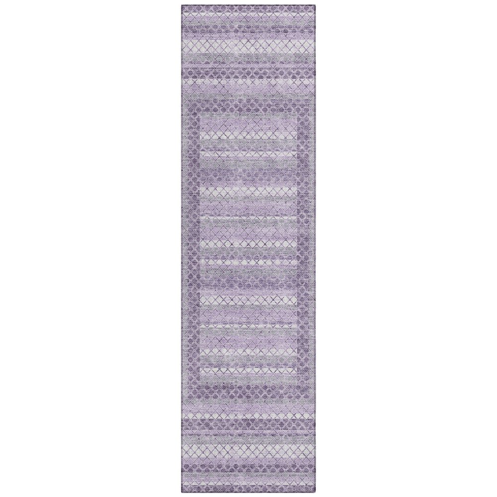 Machine Washable Indoor/Outdoor Chantille Lavender 2'3" x 7'6" Runner Rug. Picture 1
