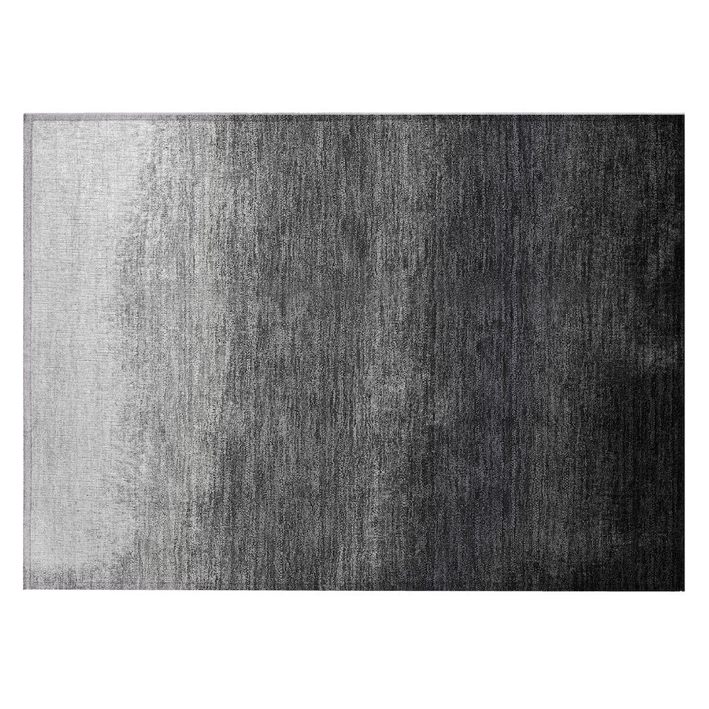 Machine Washable Indoor/Outdoor Chantille Gray 1'8" x 2'6" Rug. Picture 1