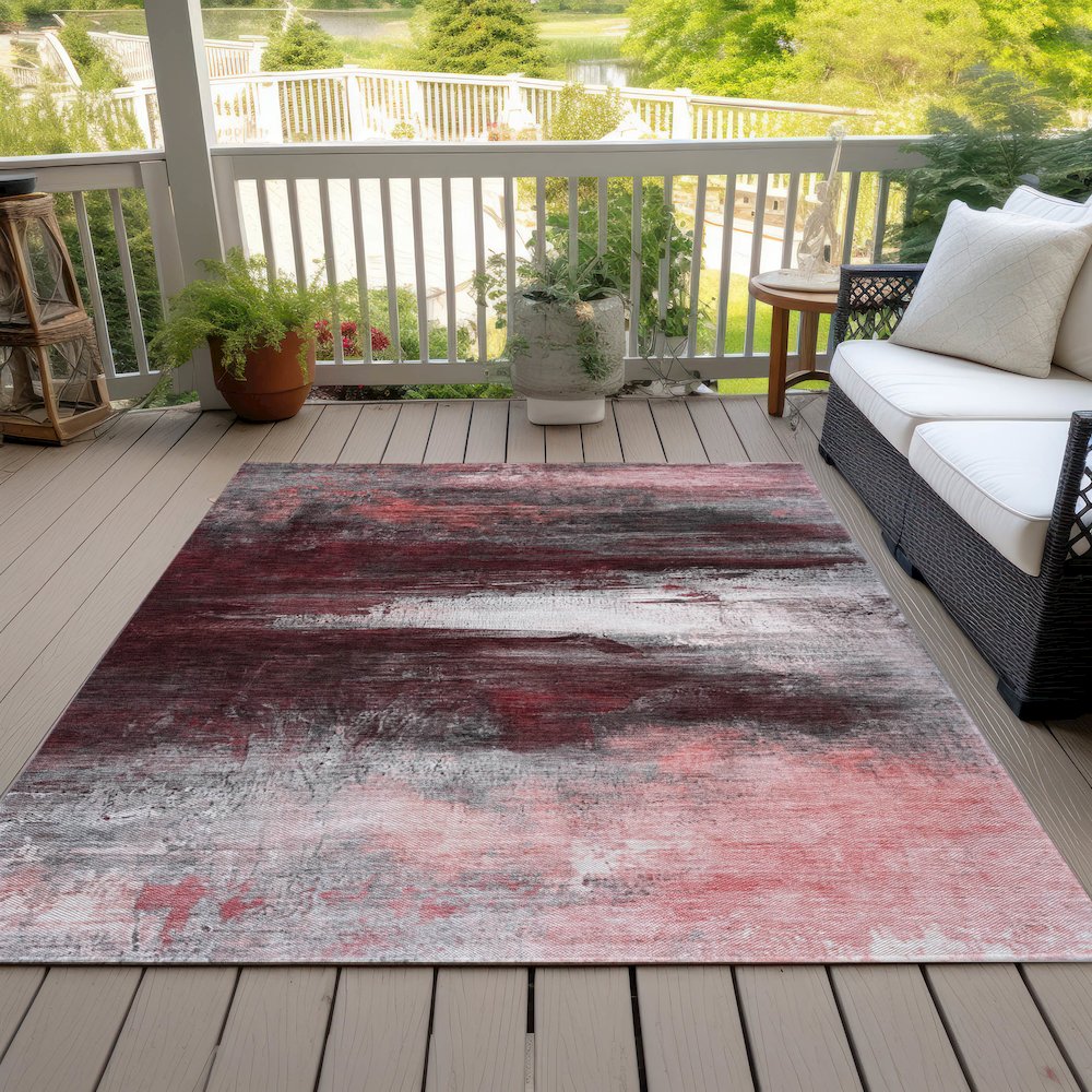 Machine Washable Indoor/Outdoor Chantille ACN2016 Merlot 2'6" x 3'10" Rug. Picture 8