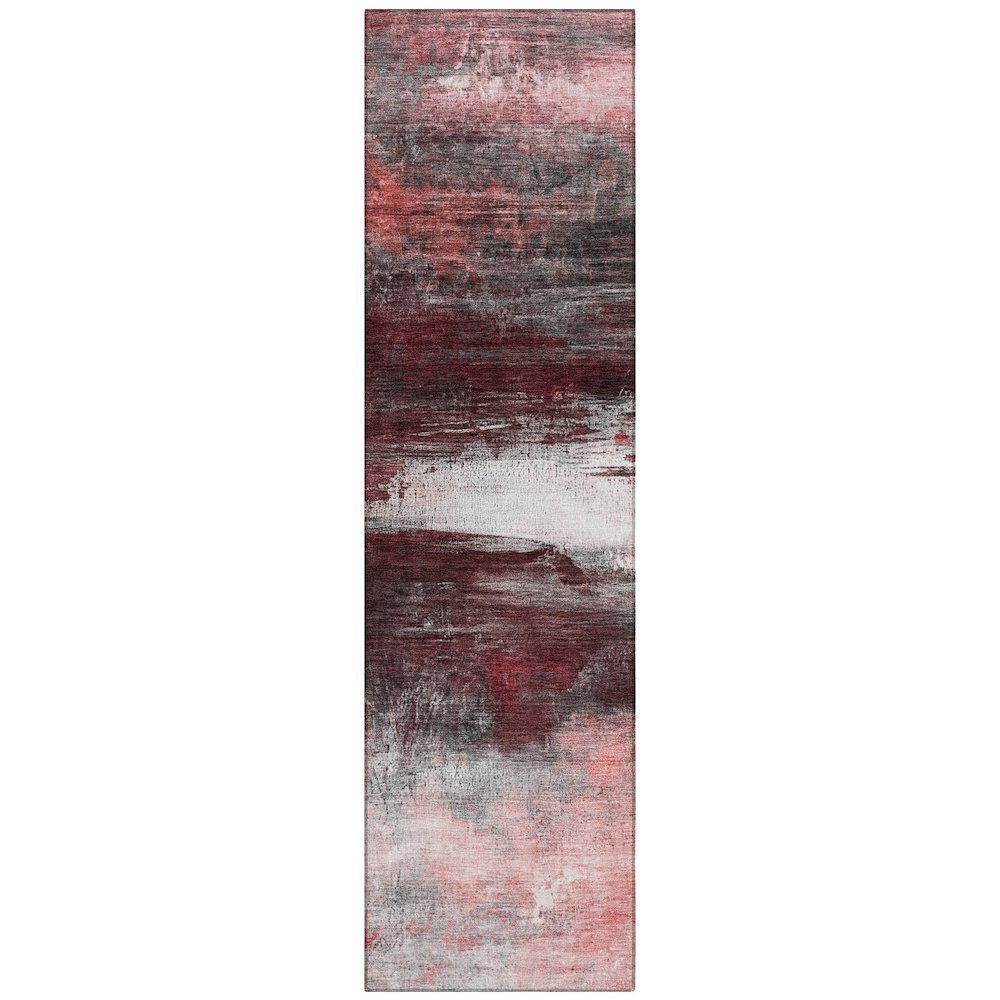 Machine Washable Indoor/Outdoor Chantille ACN2016 Merlot 2'3" x 7'6" Runner Rug. Picture 1