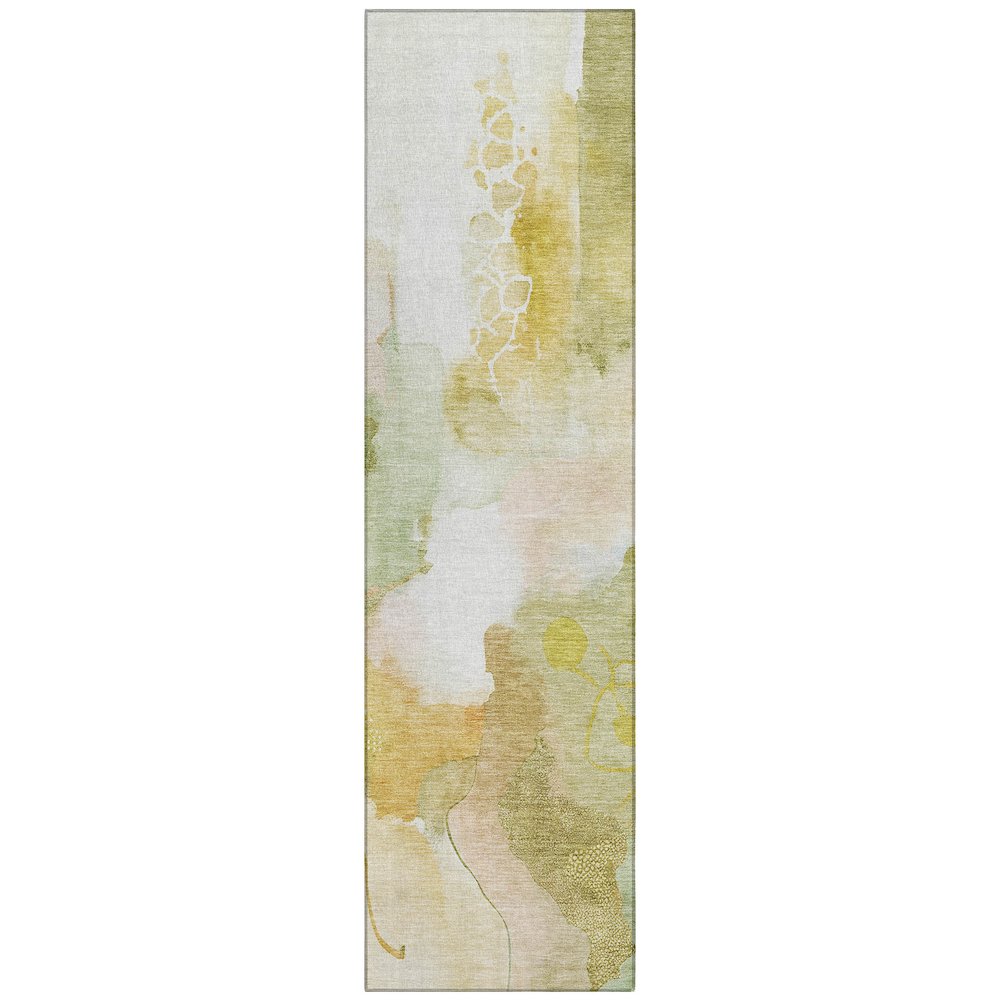 Machine Washable Indoor/Outdoor Chantille ACN2019 Fern 2'3" x 7'6" Runner Rug. Picture 1