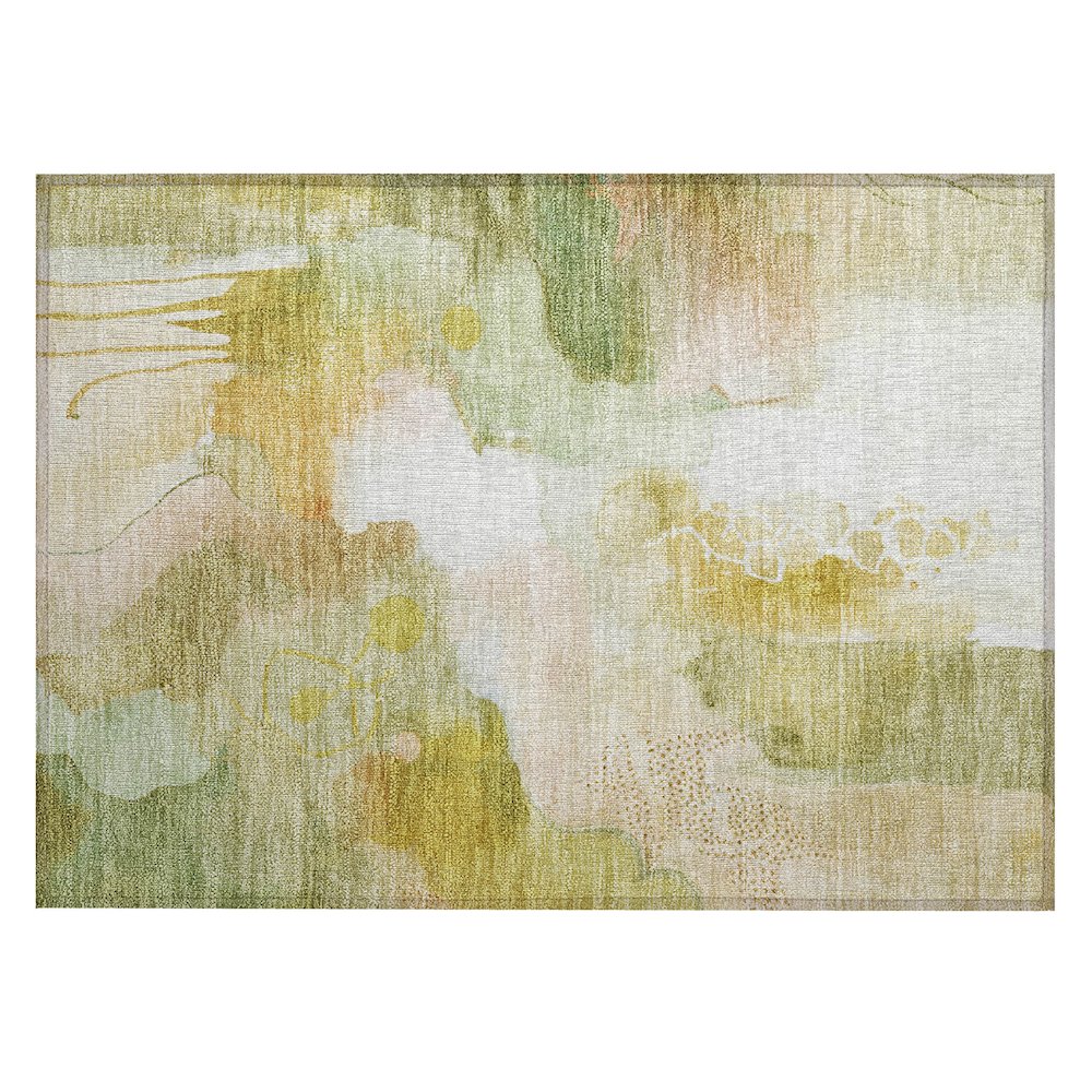 Machine Washable Indoor/Outdoor Chantille ACN2019 Fern 1'8" x 2'6" Rug. Picture 1