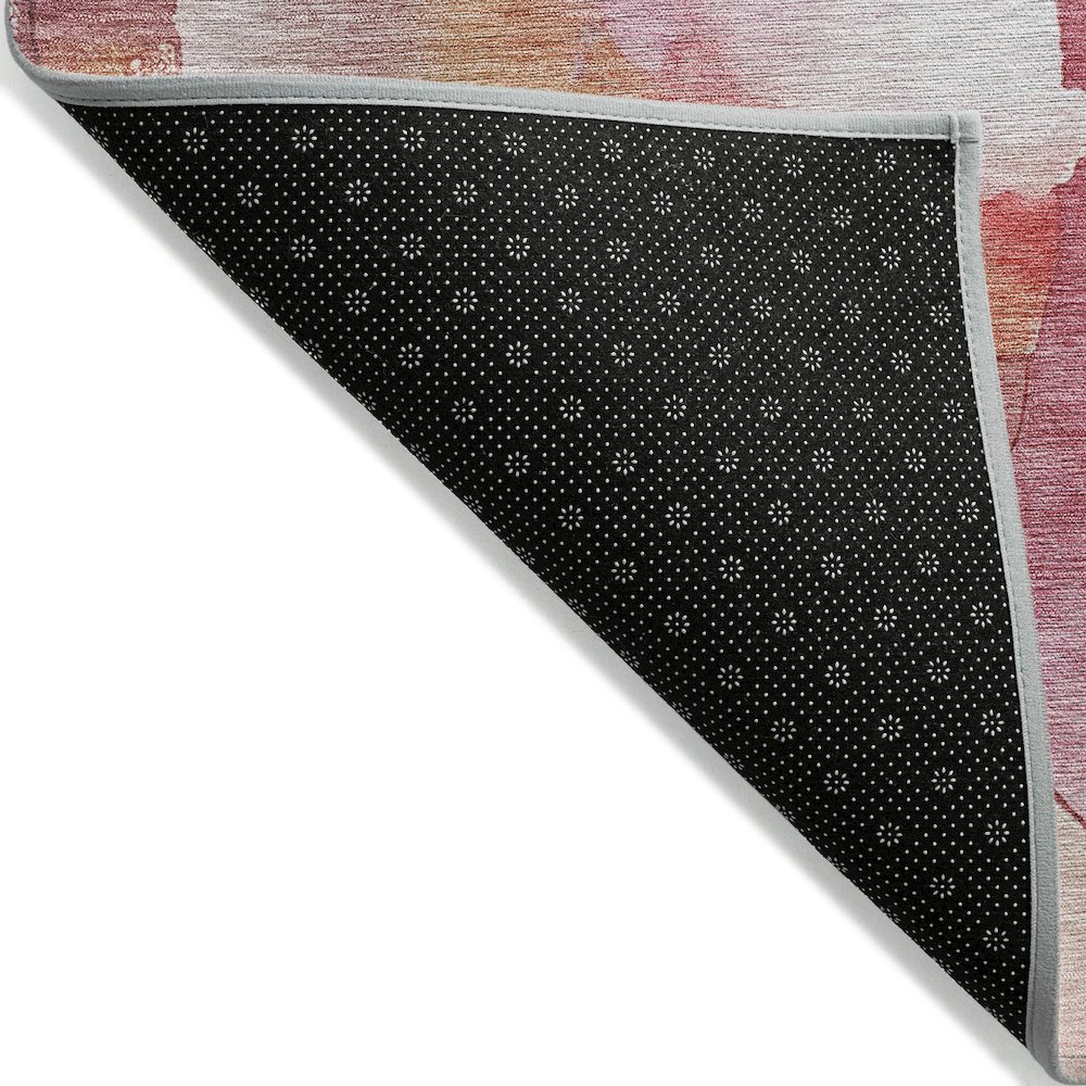 Machine Washable Indoor/Outdoor Chantille ACN2019 Pink 1'8" x 2'6" Rug. Picture 2