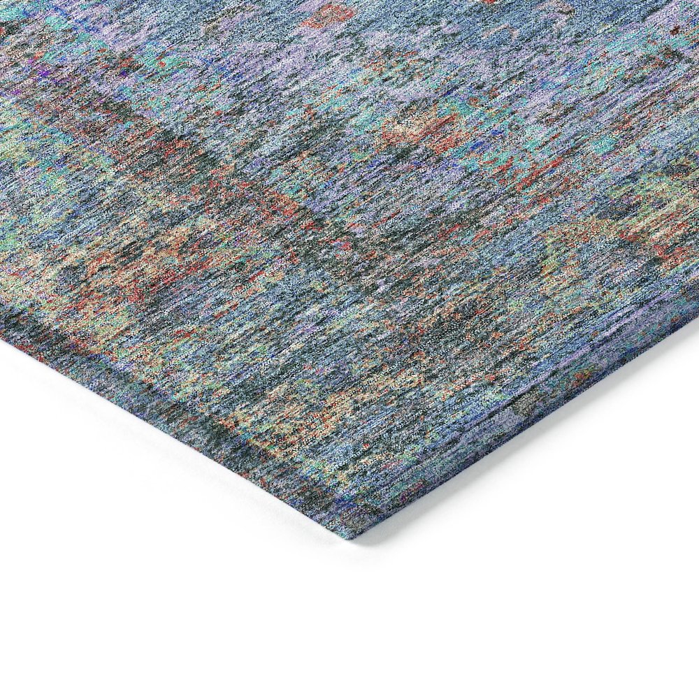 Machine Washable Indoor/Outdoor Chantille ACN2021 Blue 1'8" x 2'6" Rug. Picture 3