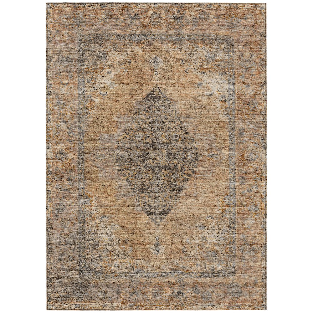 Machine Washable Indoor/Outdoor Chantille ACN2021 Copper 2'6" x 3'10" Rug. Picture 1
