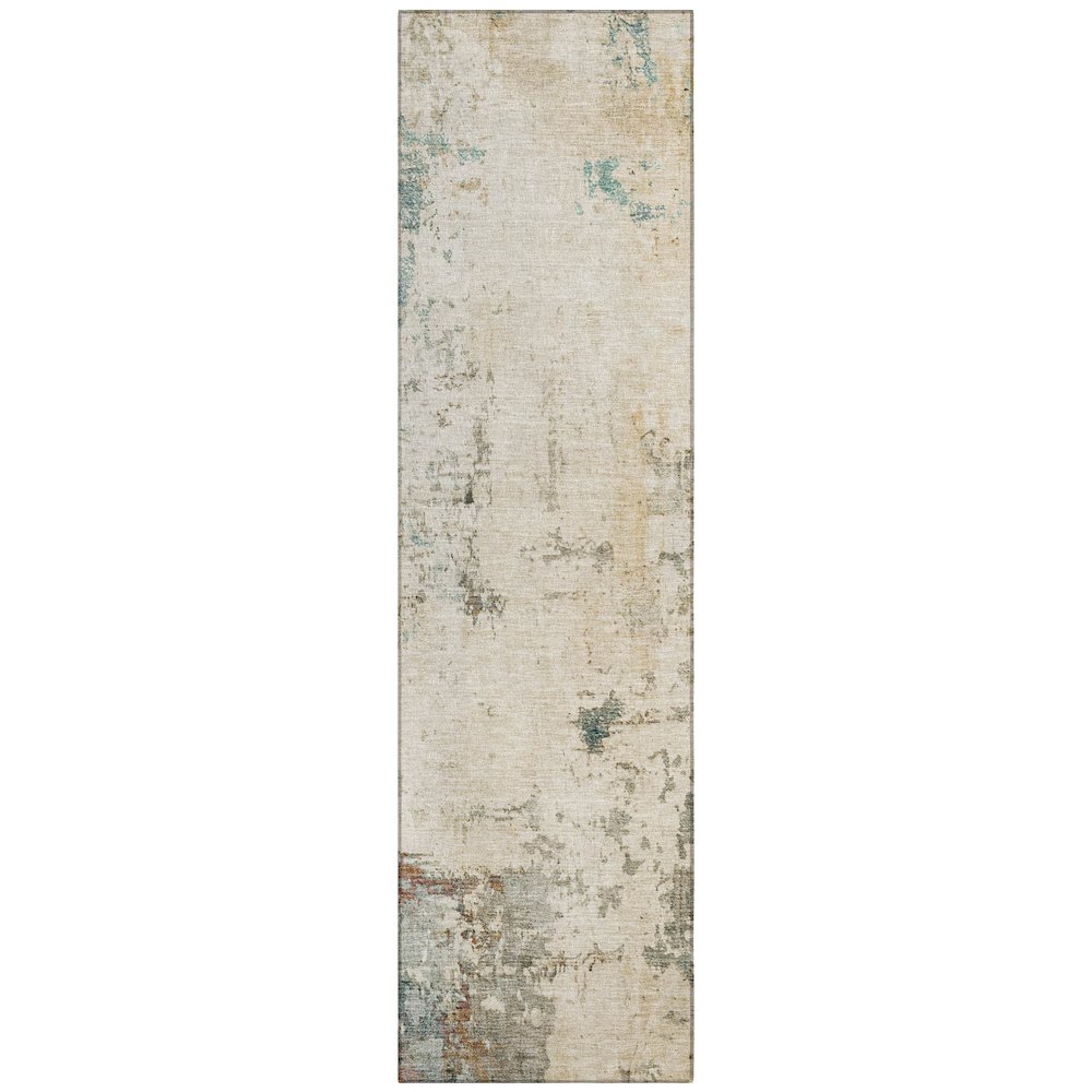 Machine Washable Indoor/Outdoor Chantille ACN2022 Ivory 2'3" x 7'6" Runner Rug. Picture 1
