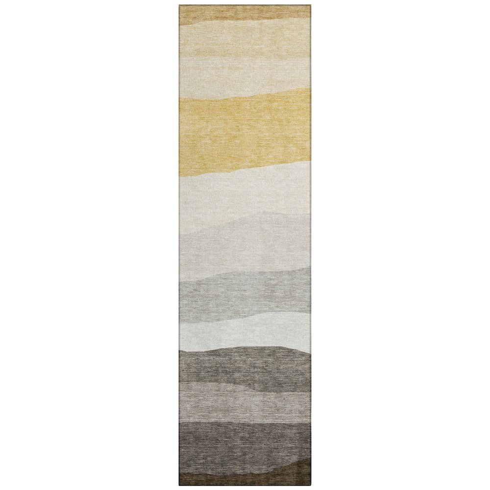 Machine Washable Indoor/Outdoor Chantille ACN2023 Pewter 2'3" x 7'6" Runner Rug. Picture 1