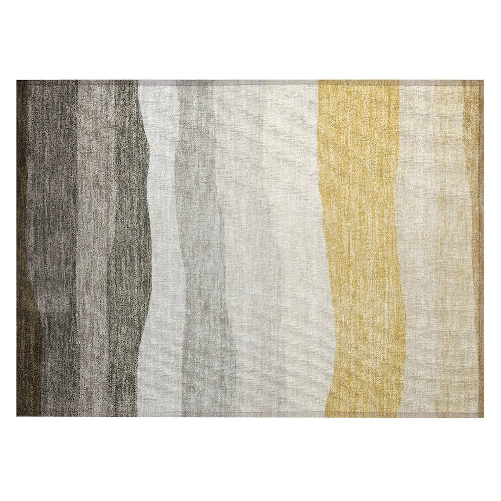 Machine Washable Indoor/Outdoor Chantille ACN2023 Pewter 1'8" x 2'6" Rug. Picture 1